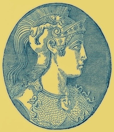Athene, Illustration aus Geschichte Griechenlands von Victor Duruy, veröffentlicht 1890 von American School