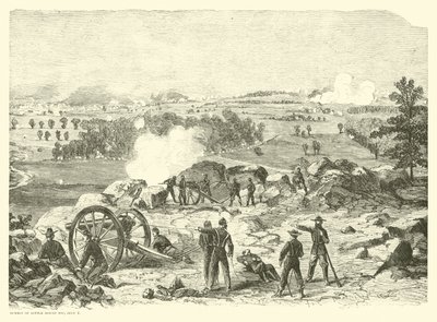 Schlacht von Gettysburg, Gipfel von Little Round Top, 2. Juli, Juli 1863 von American School
