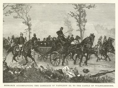 Bismarck begleitet die Kutsche von Napoleon III. zum Schloss Wilhelmshöhe von American School