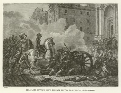 Bonaparte unterdrückt den Mob am Dreizehnten Vendémiaire von American School