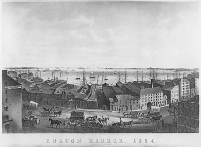 Boston Hafen, 1854 von American School