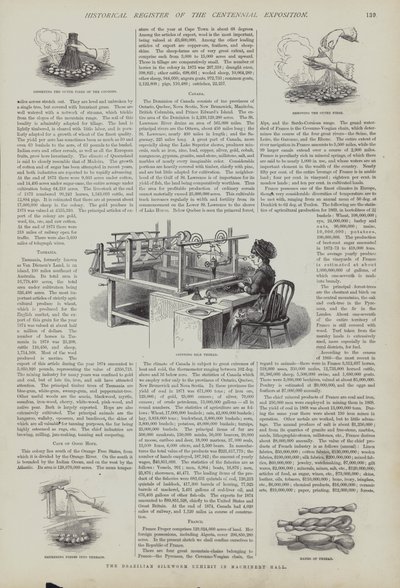 Brasilianische Seidenraupenausstellung in der Maschinenhalle, Centennial Exposition, Philadelphia, Pennsylvania, USA von American School