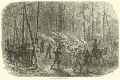 Gefangene bei Nacht hereinbringen, August 1864 von American School