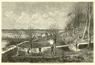 Eroberung der konföderierten Werke am Weißen Haus auf Lookout Mountain, November 1863 von American School