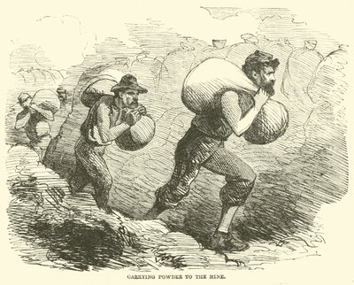 Pulver zum Minenstollen tragen, Juli 1864 von American School