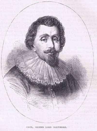 Cecil, zweiter Lord Baltimore, Illustration aus Cassell