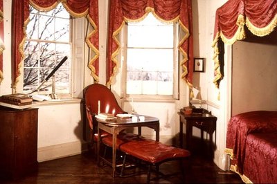 Chaiselongue und Aufbewahrungsschrank aus Monticello, dem Haus von Thomas Jefferson, späte 18. Jahrhundert von American School