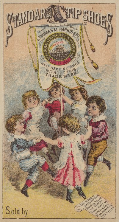 Kinder tanzen um Banner von American School