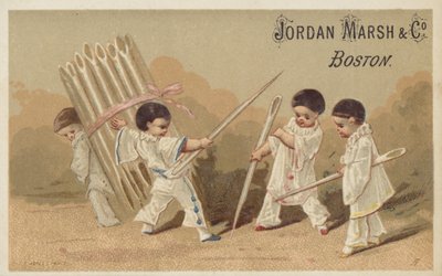 Kinder mit Nähnadeln von American School
