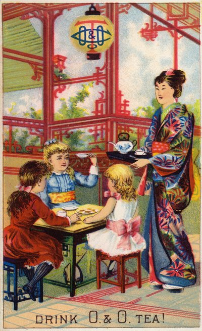 Kinder bei einer japanischen Teezeremonie von American School