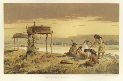 Chippewa-Gerüstbestattung von American School