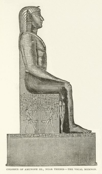 Koloss von Amenophis III. bei Theben, der Klagende Memnon von American School