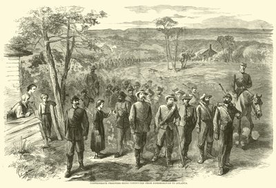 Konföderierte Gefangene werden von Jonesborough nach Atlanta gebracht, September 1864 von American School