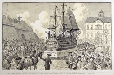 Kongressparade und Feier, ca. 1790 von American School