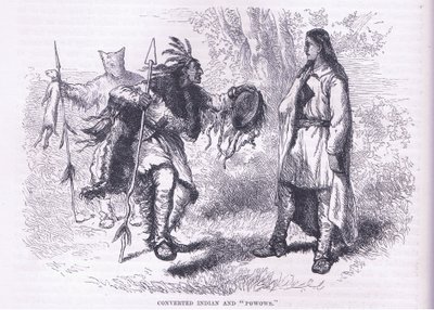 Bekehrte Indianer "Powows" 1695, Illustration aus Cassell