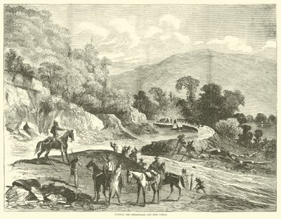 Durchschneiden des Chesapeake und Ohio Kanals, Juli 1864 von American School
