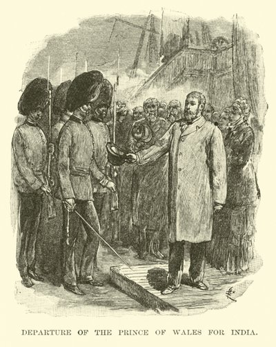 Abreise des Prinzen von Wales nach Indien von American School