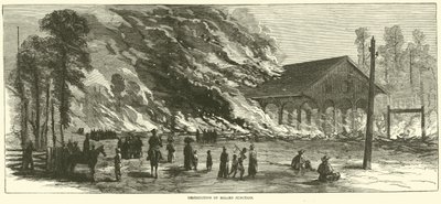 Zerstörung des Millen Junction, November 1864 von American School