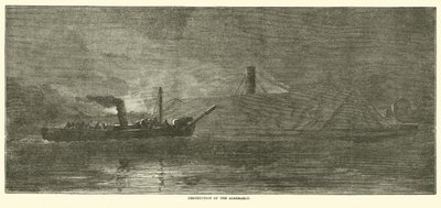 Zerstörung der Albemarle, Oktober 1864 von American School