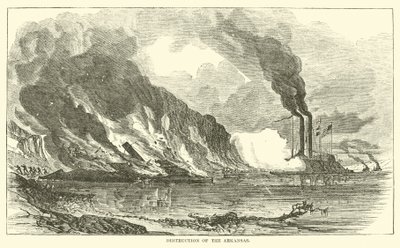 Zerstörung der Arkansas, Juli 1862 von American School
