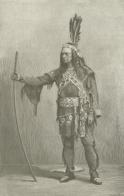Edwin Forrest, amerikanischer Schauspieler, als Metamora von American School