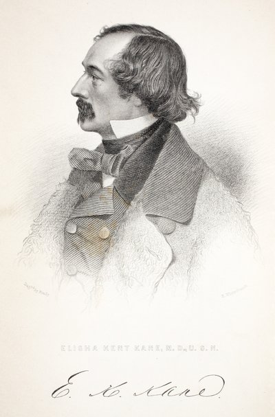 Elisha Kent Kane, Illustration aus The second Grinnell Expedition in Search of Sir John Franklin... von American School