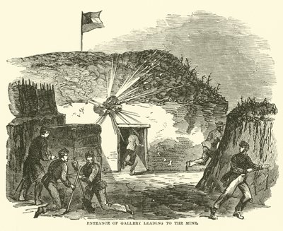 Eingang zur Galerie, die zur Mine führt, Juni 1863 von American School