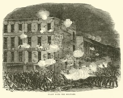 Kampf mit dem Militär, Juli 1863 von American School