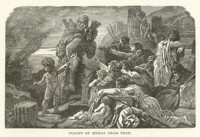 Flucht des Aeneas aus Troja von American School