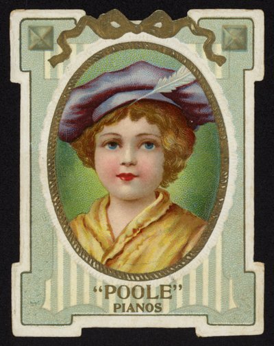 Mädchen mit Hut und Feder von American School