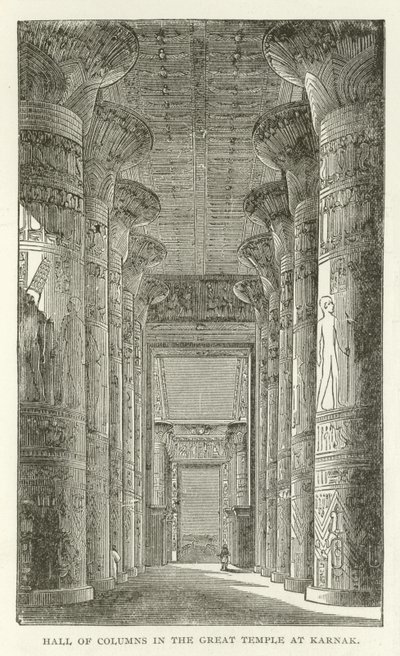 Säulenhalle im Großen Tempel von Karnak von American School