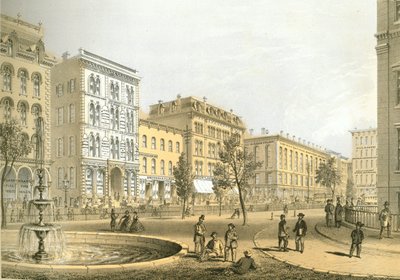 LaSalle Street vom Courthouse Square, aus Chicago Illustrated, mit literarischen Beschreibungen von James W. Sheahan, veröffentlicht von Jevne & Almini, Chicago, 1866-67 von American School