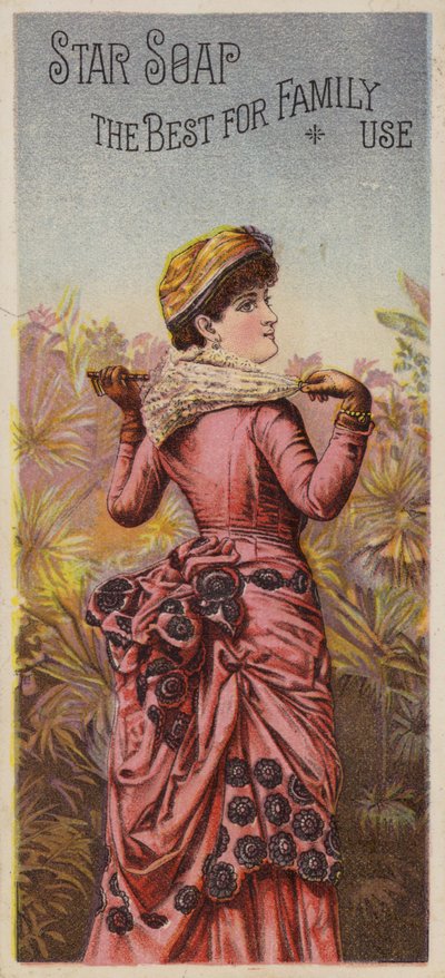 Dame posiert mit Sonnenschirm von American School