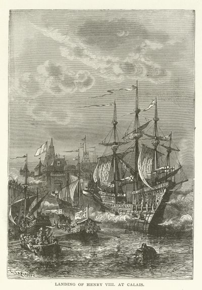 Landung von Heinrich VIII. in Calais von American School