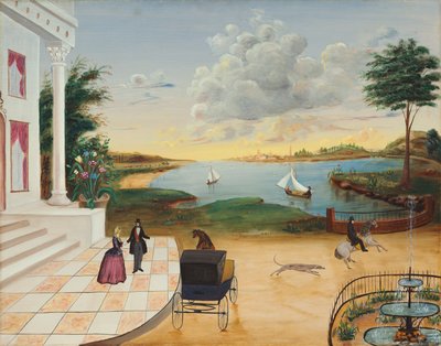 Verlassen des Herrenhauses, ca. 1850-55 von American School