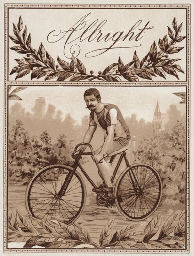 Mann fährt Fahrrad von American School