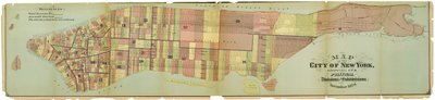 Karte der Stadt New York, die ihre politischen Abteilungen und Unterabteilungen zeigt von American School