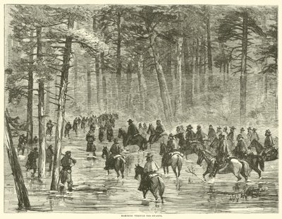 Marsch durch die Sümpfe, Januar 1865 von American School