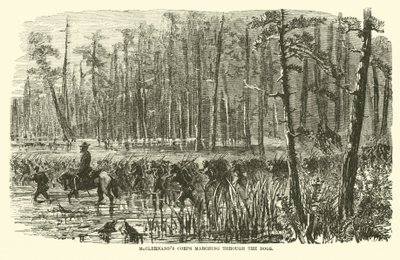 McClernands Korps marschiert durch die Sümpfe, März 1863 von American School