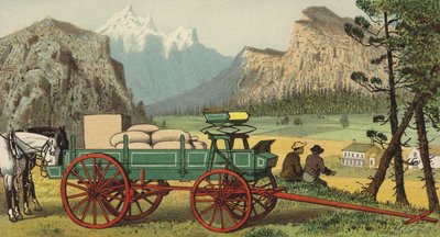 Männer und Pferde ruhen sich aus von American School