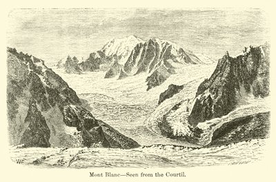 Mont Blanc, gesehen vom Courtil von American School