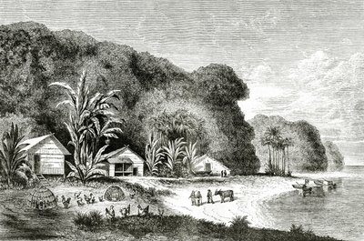 Mündung des Saigon-Flusses, Illustration aus Ein Besuch in Saigon von Walter Rose, veröffentlicht in Appletons Journal, 4. Mai 1872 von American School