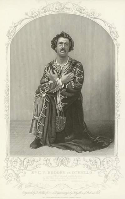 Mr. G. V. Brooke als Othello, Othello, Akt III, Szene 3 von American School