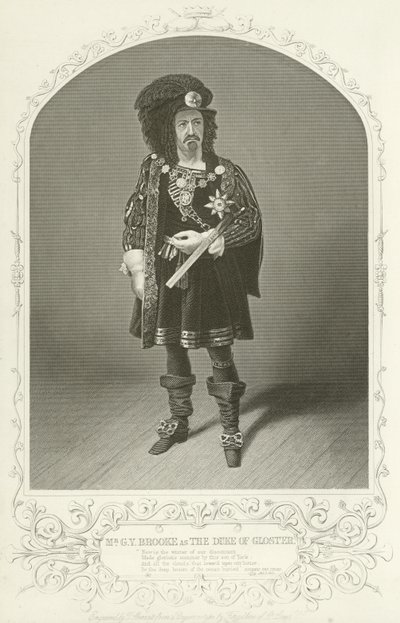 Mr. G. V. Brooke als Herzog von Gloster, Richard III, Akt I, Szene I von American School