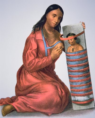 Ojibwa Mutter und Baby, ca. 1821 von American School