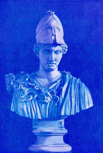 Pallas Athene, Illustration aus Geschichte Griechenlands von Victor Duruy, veröffentlicht 1890 von American School