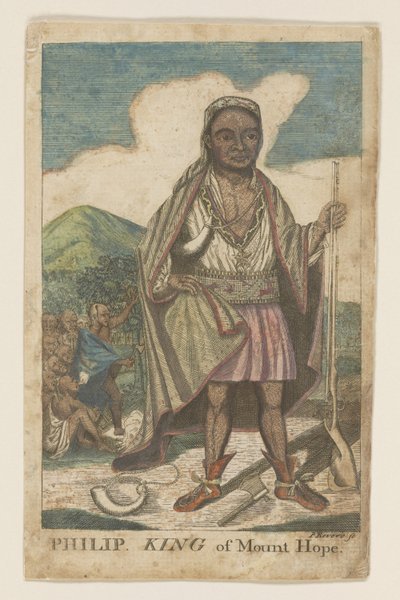 Phillip, König von Mount Hope, veröffentlicht 1772 von American School