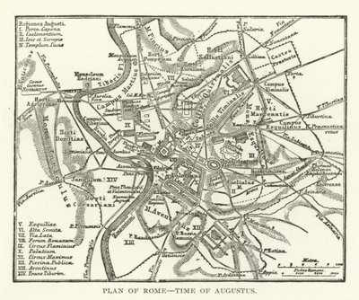 Plan von Rom zur Zeit des Augustus von American School