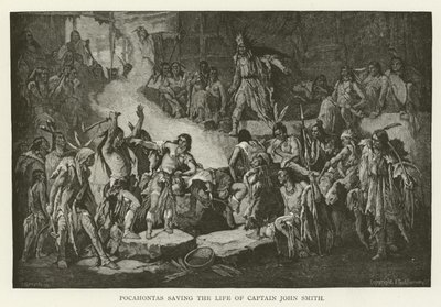 Pocahontas rettet das Leben von Captain John Smith von American School