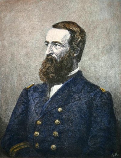 Porträt von David Dixon Porter (1813-91), Admiral der Bundesmarine von American School